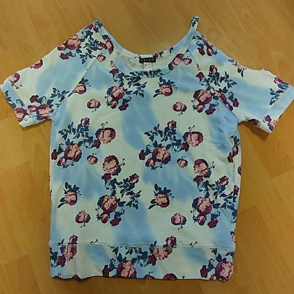 Venus Floral Cold Shoulder Sweatshirt - Picture 6 of 8